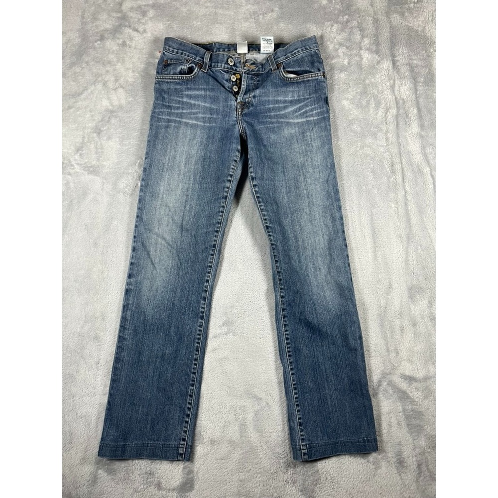 VTG Lucky Brand Sofia Bootcut Womens 8 Blue Denim American Made Button Fly USA